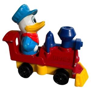 Vintage DISNEY DONALD DUCK 1985 TOMY Diecast Steam Locomotive Toy‎ Train
